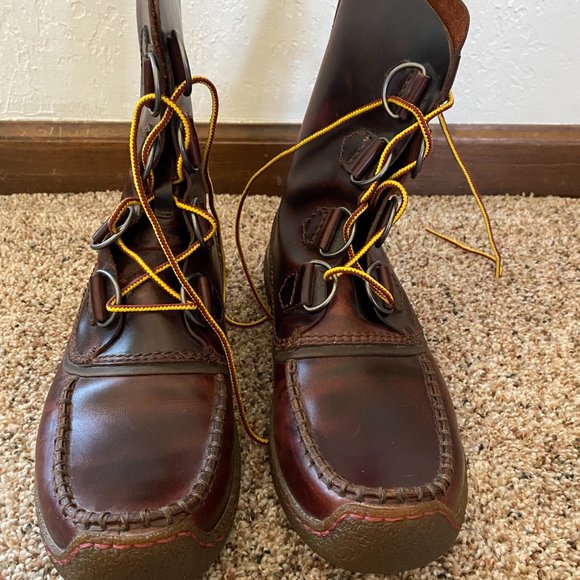 Men's Sorel Brown Leather Boots Size 9 - Picture 2 of 6